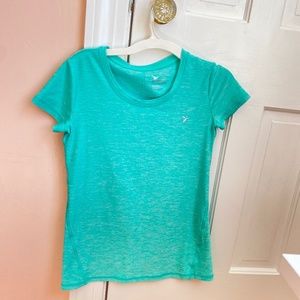 teal/blue activewear top
